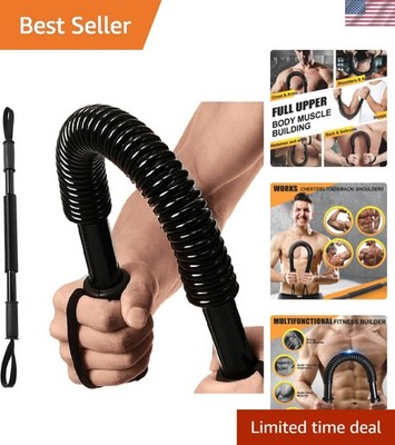 132lb Tension Power Twister Flex Bar - Enhance Your Upper Body Strength Training