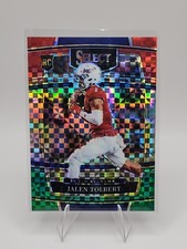 2022 SELECT DRAFT PICKS JALEN TOLBERT RED AND GREEN SQARES PRIZM /25