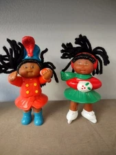 Lot 2 Black Cabbage Patch Kids PVC Figures 1992/1994 Vtg