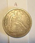 1872 United States Seated Liberty Silver Dollar $1 #A