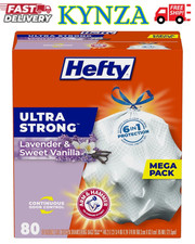 Hefty Ultra Strong Tall Kitchen Trash Bags, Lavender  Sweet Vanilla Scent, 13 G