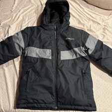 Columbia Jacket Kids Large 14-16 Black Lightning Lift Hood Waterproof Insulated