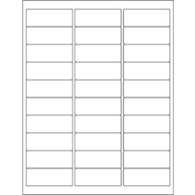 2 5/8 x 1" Glossy White Rectangle Laser Labels-30 Labels per Sheet-3000 per Case