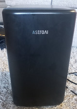 Black Astroni Mini fridge Used 32cm by 19 can store up to 8 cans