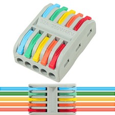 Wire Connectors Nuts, 30pcs 5 Conductor Compact Splicing Wire Connectors, 5 i...