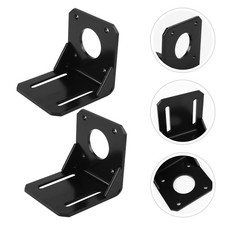 2pcs Staffa di Montaggio Motore Passo Stampante 3D Supporto Motore Staffa (Nero)
