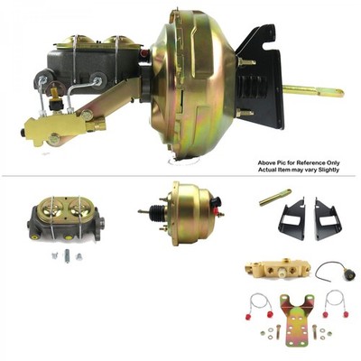 1973-1987 Chevy Truck FW Mount Power 8'' Dual Brake Booster Kit BM Disc / Drum 
