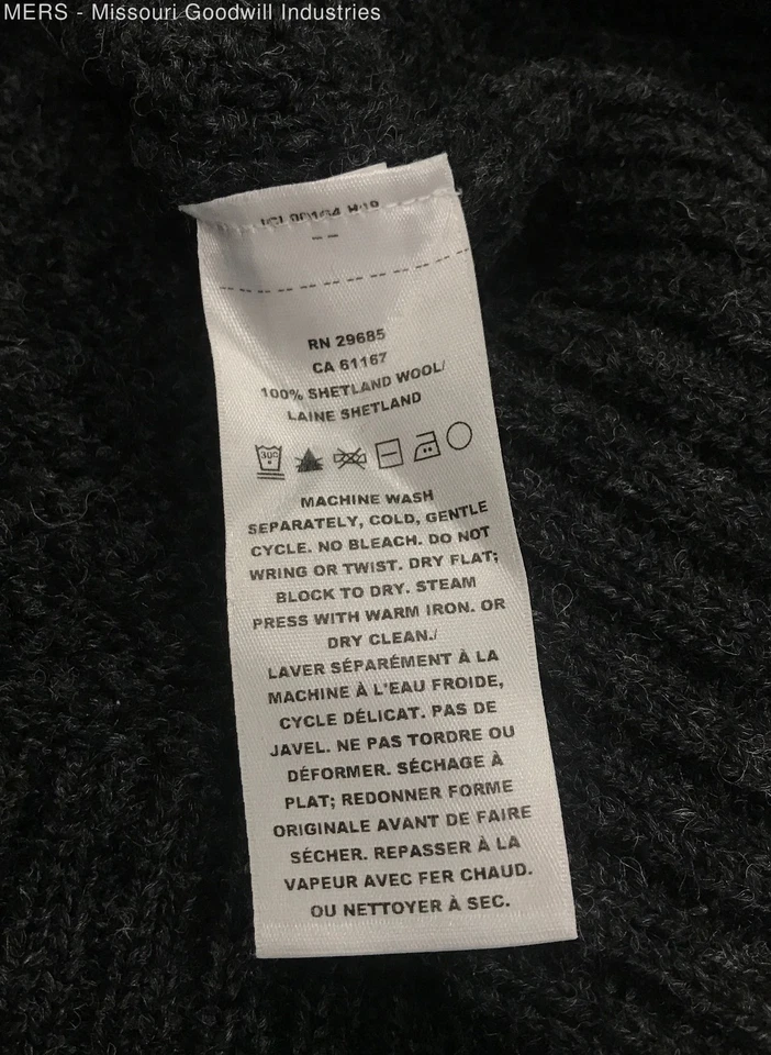 Pendleton Men's Charcoal Cable Knit Shetland Wool Crew Neck Sweater XL - Image 4 of 4