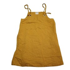 Skylar + Madison Dress Womens S Yellow Linen Lightweight Casual Overall Jumper