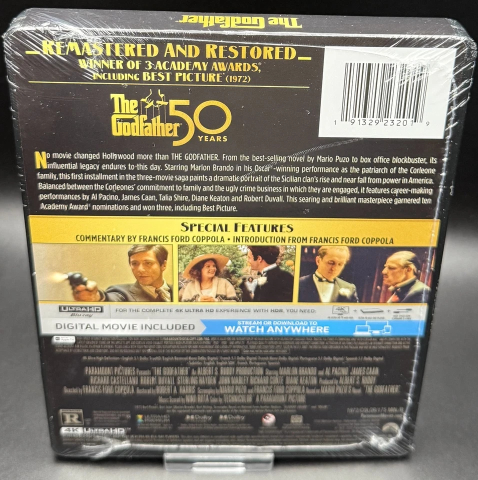 THE GODFATHER TRILOGY 50TH ANNIVERSARY 4K UHD BLU-RAY STEELBOOKS *NEW & SEALED* - Image 4 of 4