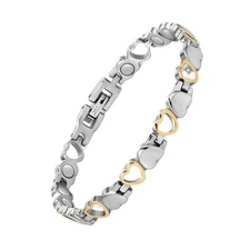 Magnetic Bracelets for Women Heart-shaped Alloy Bracelet Elegant Gift Jewelry