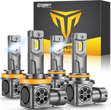 FAHREN H11/H8+9005 Ultra White Brightest LED Light Bulb 180000LM Hi/Low/Fog Beam