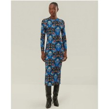 Farm Rio Arabesque Floral Jersey Midi-Dress Small NEW