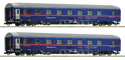 Roco HO 6200021 2 pcs. Set: Sleeping car “Nightjet”, ÖBB/SBB | eBay