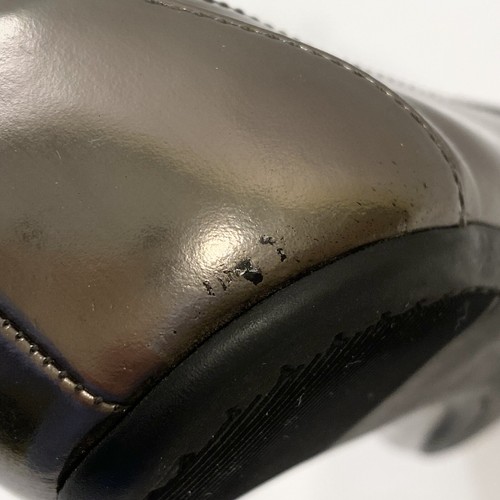 Burberry Metallic Leather Ballet Flat 36.5 Nova Check Slip On Buckle Detail 6.5 - Picture 20 of 24