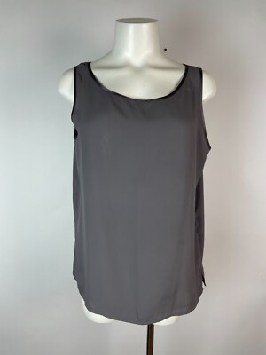 LIZ BAKER ESSENTIALS Tank Women's Lavender Black trimTank Top Sleeveless M