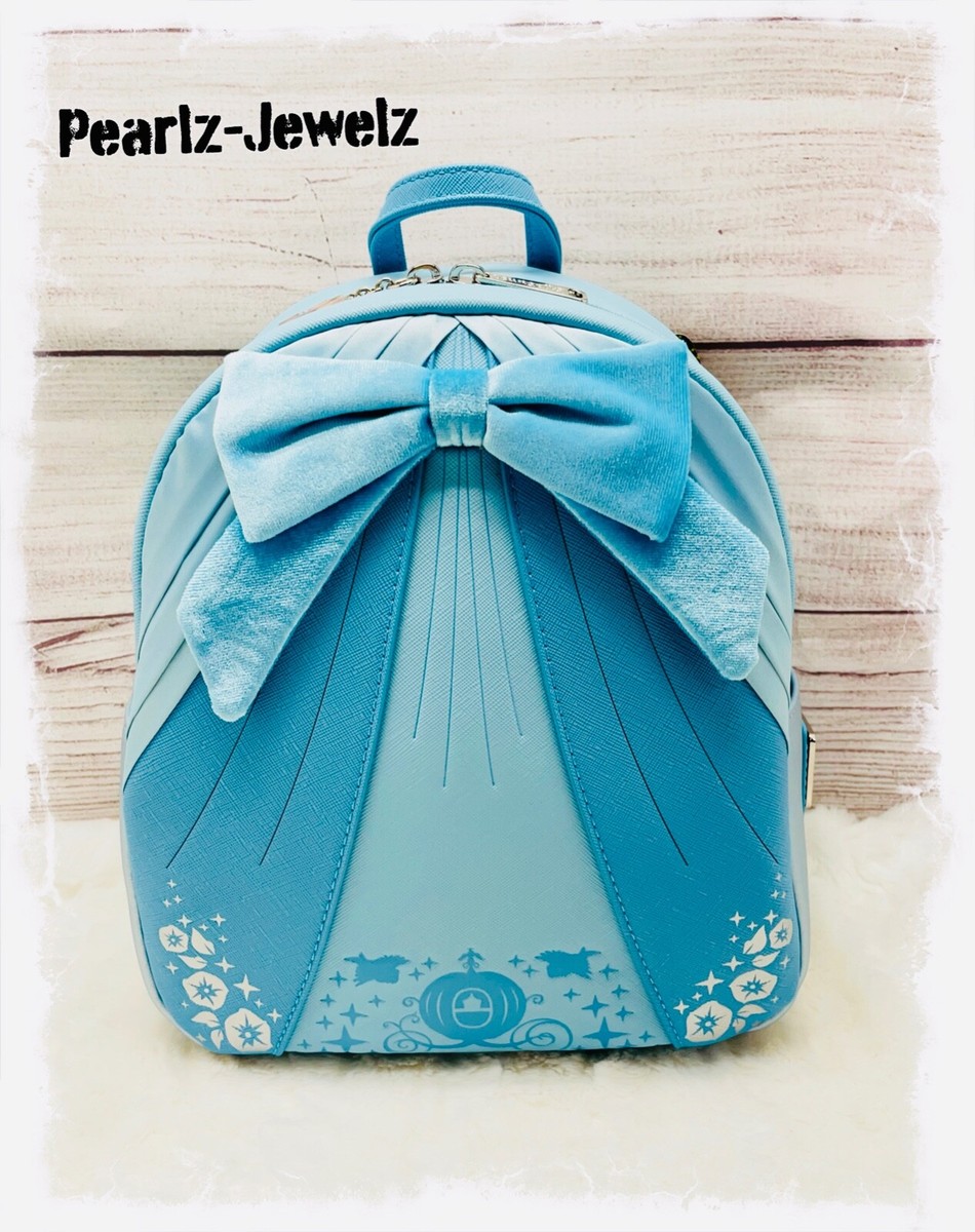 Loungefly Disney Princess Cinderella Blue Dress Bow Cosplay 