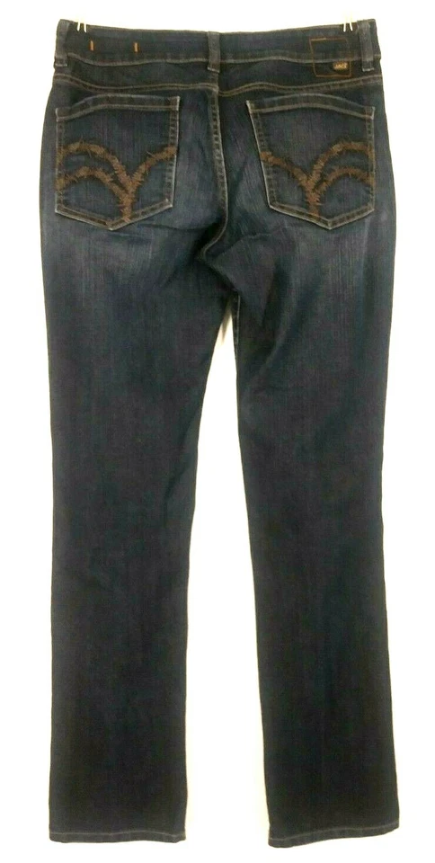 Pantalones de mezclilla azules JAG JEANS para mujer TALLA 6 tiro bajo pierna recta algodón poliéster  Foto 2 de 4