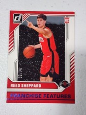 Reed Sheppard 2024-25 Donruss Franchise Features Blue Winter Parallel #08/75 RC