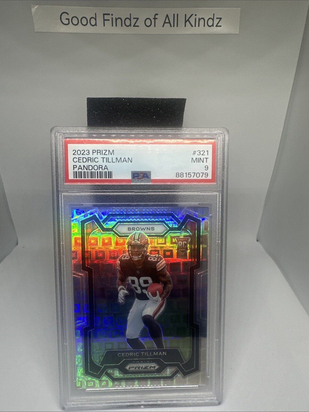 2023 Panini Prizm - Rookies Pandora Prizm #321 Cedric Tillman /400 (RC) PSA 9