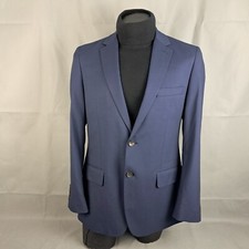 Haggar H26 Sportcoat 40R Mens Tailored Fit Premium Stretch Blue 2-Button Blazer