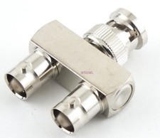 BNC Male to BNC Female Inline TEE Coax Adapter Connector - USA Ham Radio Seller
