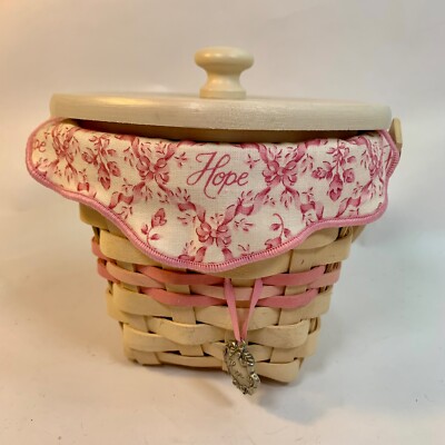Longaberger 2001 American Cancer Society Horizons of Hope Basket w Liner Retired