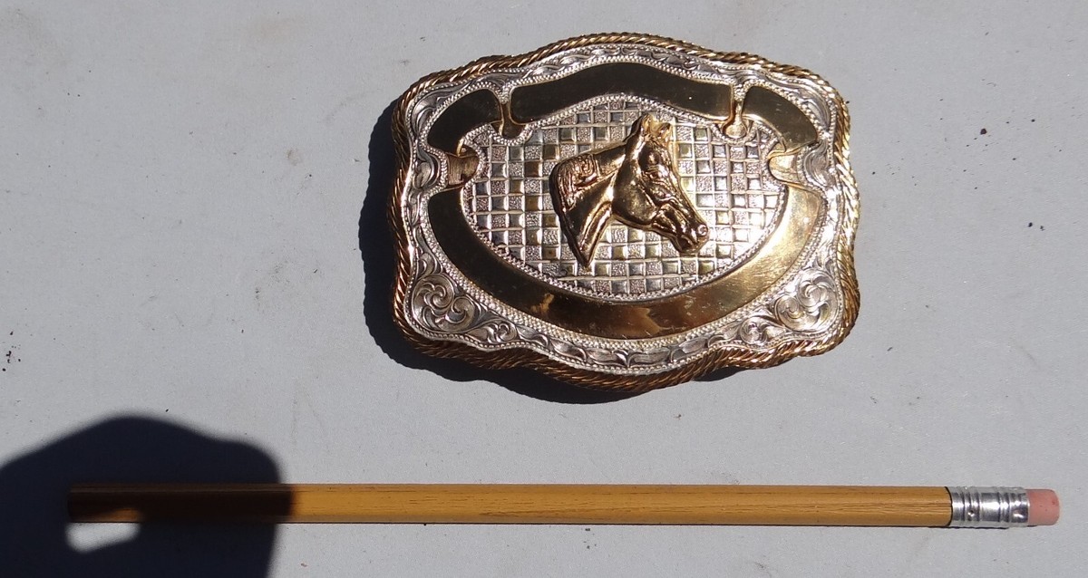 USA Made Crumrine Gold/Silver Electroplate Horse Head