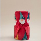 NEW CHRISTMAS FESTIVE GONK THROW BLANKET SOFA COSY WARM THROW RED.