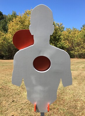 AR500 Combatant Steel Hostage Reactive IDPA Shooting Target 3/8 16x30 for T-Post