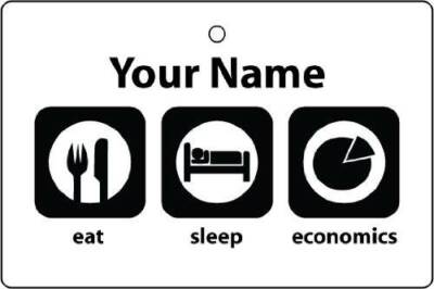 Personalisierter EAT SLEEP ECONOMICS Auto Lufterfrischer