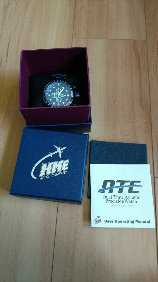 Часы Pilot, отличные характеристики, корпус из розового золота SS и браслет-HMEWatch ATC3500G - Изображение 3 из 3