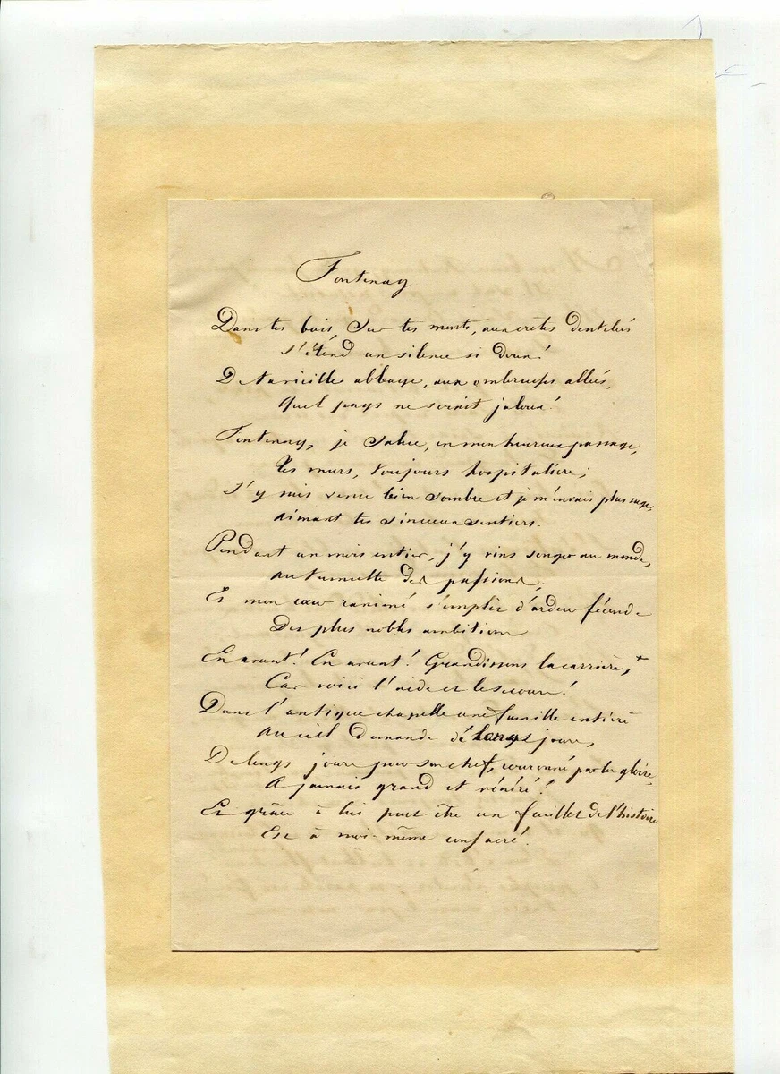 Antique Original Love Poem Charles Brame (1813-1884) Chemist Doctor | eBay