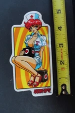 Hook-Ups Skateboards Nurse Medicine Sexy Anime Girl OG HU6 Skateboarding STICKER