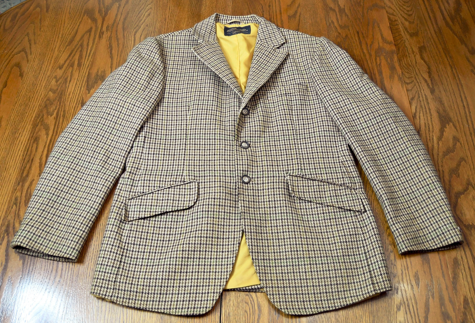 vintage tweed hacking coat jacket Mens 