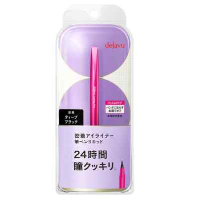 [DEJAVU] Dauerhafter Feinbürstenstift flüssiger Eyeliner TIEFSCHWARZ 0,55 ml JAPAN NEU