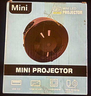 LED Source Rotundity MINI LED Projector Large Screen Home Cinema USB 2.0 Speaker
