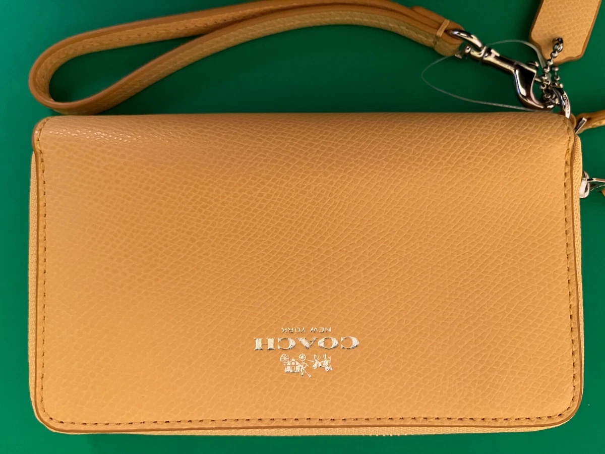 Coach double zip phone wallet wristlet clearance