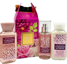 Bath  Body Works Travel 3pc Set A Thousand Wishes Wash Mist Lotion Love You Box
