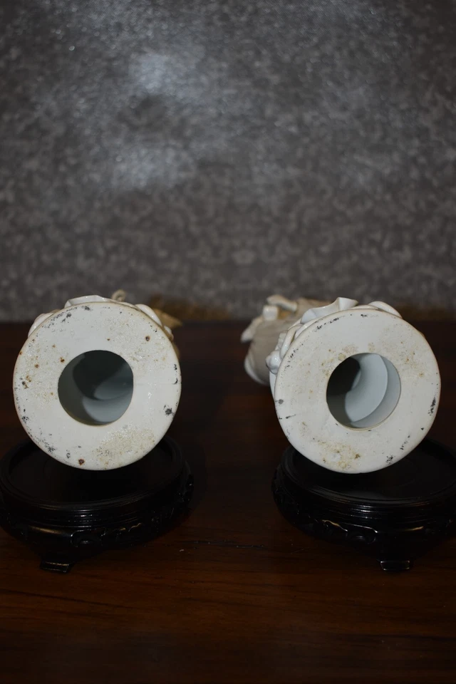 ПАРА 12» W/СТОЙКА ВИНТАЖНЫЙ BLANC DE CHINE KWAN-YIN СТАТУЯ БЕЗ ПОВРЕЖДЕНИЙ! - Изображение 4 из 4