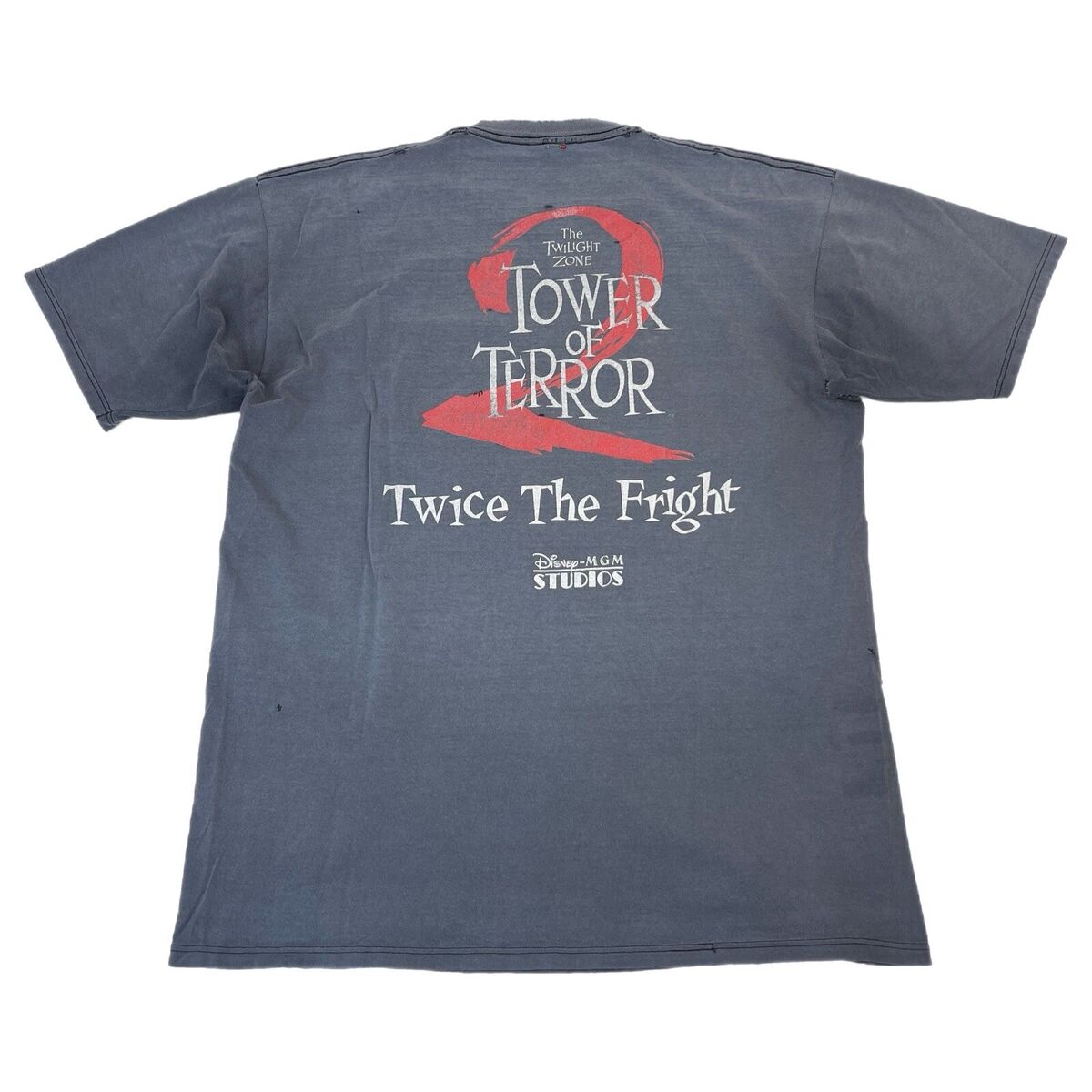 Vintage 90s Disney MGM Tower of Terror 2 Twice the Fright T Vintage 90s Disney MGM Tower of Terror 2 Twice the Fright T