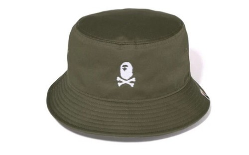 A Bathing Ape Pirate Store Bucket Hat 2024 FW Model Black Olivedrab Size M L - Picture 4 of 8