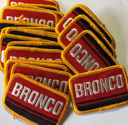 Vintage Lot Of 25 Ford Bronco Logo Patch Advertising Auto Dealer White Letters