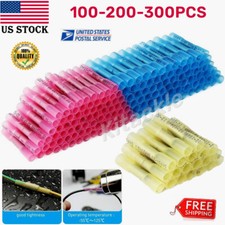 100/300X Heat Shrink Crimp Butt Termianls Waterproof Electrical Wire Connnectors