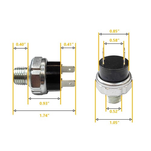 Pair of Air Pressure Switch 135-175 PSI Tank Mount Type Thread 1/4"NPT 12V 24... - Picture 6 of 6