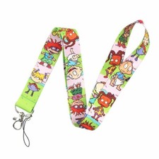 Chuckie Tommy Angelika Cartoon Characters Themed Green ID Holder Lanyard