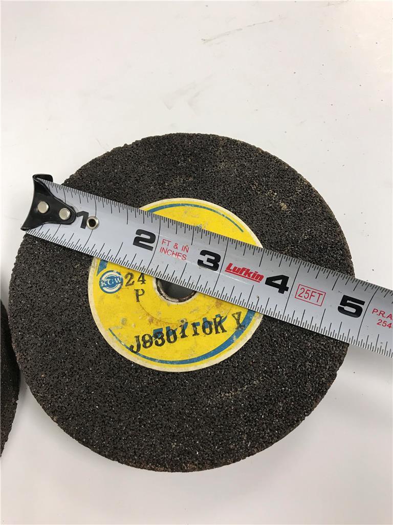 2pc KURE NORTON A24P J93011 5" x 3/4" x 1/2" I.D. Grinding Grinder