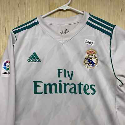 Real Madrid Jersey Adult Extra Large White Long Sleeve Adidas La