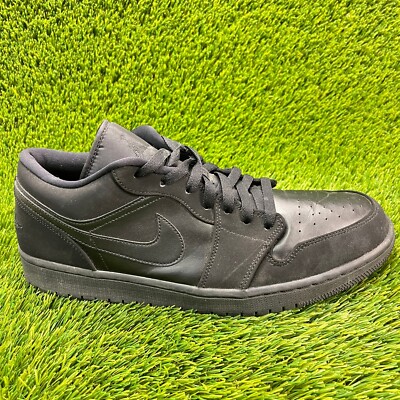 Nike Air Jordan Retro Low Mens Size 13 Black Athletic Basketball