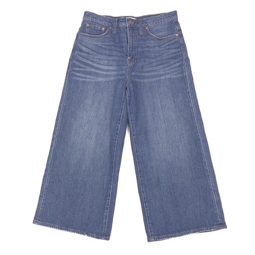 Madewell Wide-Leg Crop Blue Jeans Women 